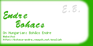 endre bohacs business card